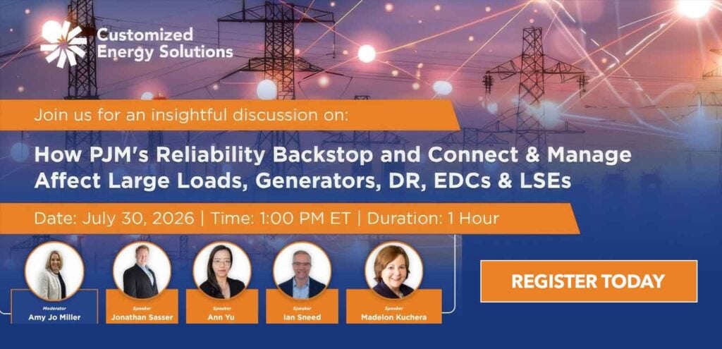 How PJM’s Reliability Backstop and Connect & Manage Affect Large Loads, Generators, DR, EDCs & LSEs
